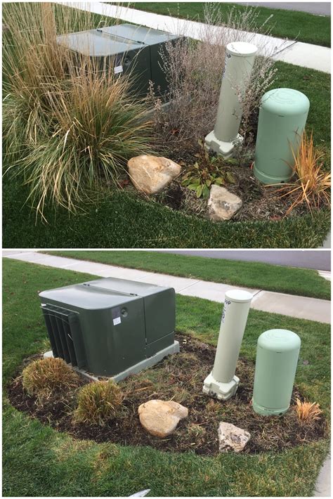 how to camoflage electrical box in yard|cable utility box in yard.